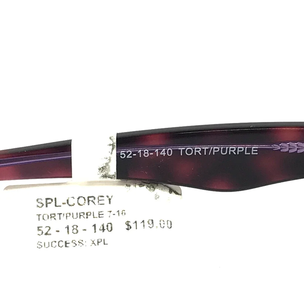 Success:XPL Eyeglasses Frames COREY TORT/PURPLE Tortoise Purple 52-18-140
